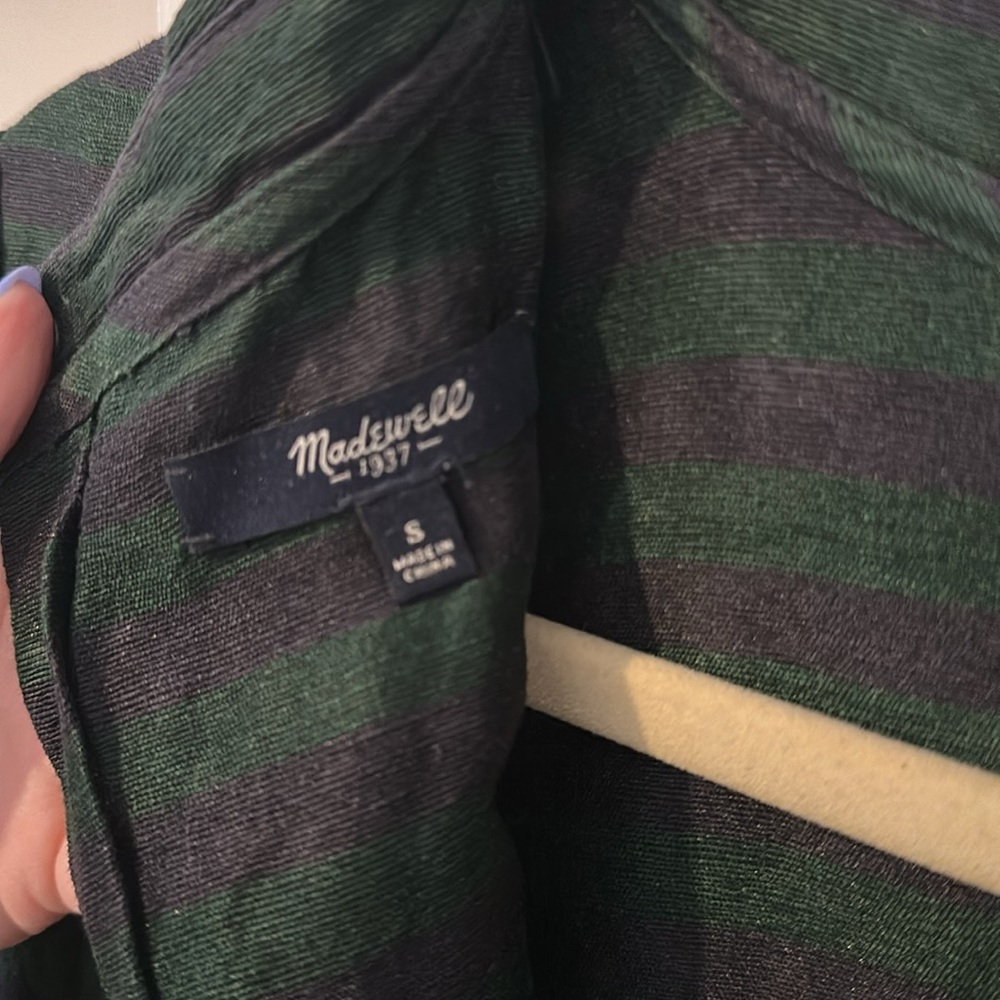 Madewell stripe back snap blouse - Picture 3 of 3